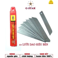 G-Star Lưỡi Dao Rọc Giấy Loại Lớn 18mm LC18 (10 Lưỡi/Tuýp; 10 Tuýp/ Hộp; 30 Hộp/ Thùng)