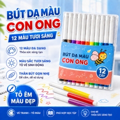 Bút Lông Màu Con Ong Vĩ 12 Cây 878, 868
