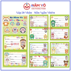 Nhãn 2 Ô (20 Nhãn/ Xấp; 10 Xấp/ Bó; 10 Bó/ Bịch)