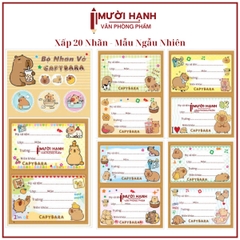 Nhãn 2 Ô (20 Nhãn/ Xấp; 10 Xấp/ Bó; 10 Bó/ Bịch)