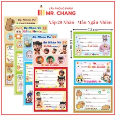 Nhãn 2 Ô (20 Nhãn/ Xấp; 10 Xấp/ Bó; 10 Bó/ Bịch)