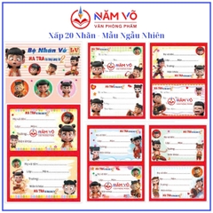 Nhãn 2 Ô (20 Nhãn/ Xấp; 10 Xấp/ Bó; 10 Bó/ Bịch)