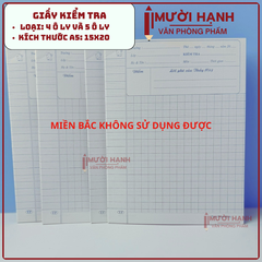 Giấy Kiểm Tra 4 Ô Ly và 5 Ô Ly (10 Tờ/ Xấp; 20 Xấp/ Lốc; 200 Xấp/ Thùng)