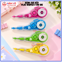 Plus - Xóa Kéo V Nhiều Màu (100-V039AS) (10 Cái/ Hộp)