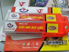 G-Star Lưỡi Dao Rọc Giấy Loại Lớn 18mm LC18 (10 Lưỡi/Tuýp; 10 Tuýp/ Hộp; 30 Hộp/ Thùng)