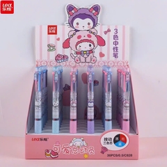 Bút 3 Ngòi Mực Nước Ngòi 0.5mm Lex C828  (Xanh, Đen, Đỏ) (36 Cây/ Hộp) (36 Hộp/ Thùng)
