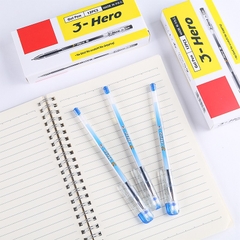 Gel Nước 3-Hero Ngòi 0.38mm (Xanh, Tím, Đỏ, Đen) (12 Cây/ Hộp)