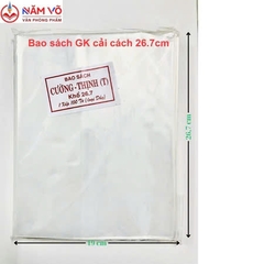 Bìa Bao Sách Kiếng Trong DÀY Khổ 26.7 (10 Tờ/Cuộn; 100 Tờ/Xấp)
