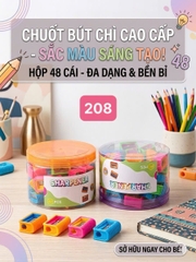 Lon Chuốt Bút Chì Màu Sắc Dễ Thương 208 (48 Cái/Lon, 100 Lon/1 Thùng)