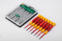 Bộ Tua Vít Đầu Dẹp Và Bake 7 Chi Tiết Cách Điện 1000V VDE Thép Cr-V SATA 09318