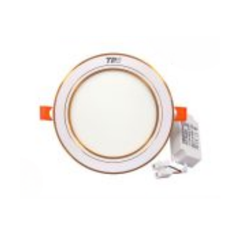 Panel Âm Trần Siêu Mỏng 9W, Viền Vàng, 6500K TPE TPE/PSV/9W/W, Φ130, 40 Cái / Thùng