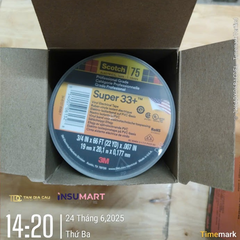 Băng Keo Điện 3M Scotch Super 33+, Màu Đen, 3/4 inchx66 ft (19mmx20.1m)