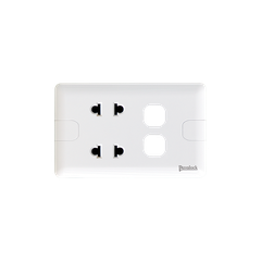 Ổ Cắm Đôi 2 Chấu 16A 2 Lỗ Pavalock PV9/U2XX