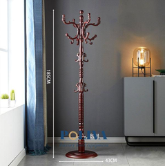Cây Treo Quần Áo Gỗ 1.85M Màu Nâu PTG1B