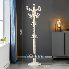Cây Treo Quần Áo Gỗ 1.85M Màu Trắng PTG1W