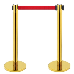 Cột Chắn Inox Vàng Dây Đỏ 2M Paloca HTG2-R