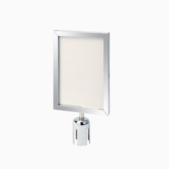 Biển Báo Đứng Inox Trắng Chụp Đầu Cột Chắn A4 HTIA4-DT