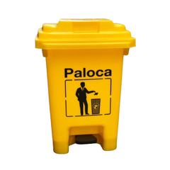 Thùng Rác Nhựa 60L Đạp Chân Màu Vàng Paloca HTN60DC-Y