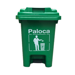 Thùng Rác Nhựa 60L Đạp Chân Màu Xanh Paloca HTN60DC-G1