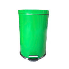 Thùng Rác Sơn Xanh Đạp Chân Tròn 20L Paloca TRDI20-G1