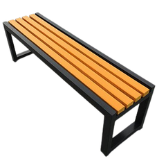 Ghế Công Viên Không Tựa Gỗ Nhựa 180cm Màu Nâu Sáng Poliva TQGKT18-01