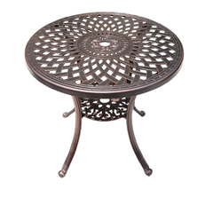 Bàn Nhôm Đúc Họa Tiết Cánh Hoa PTBN-1