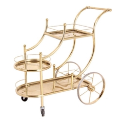 Xe Đẩy Phục Vụ Rượu Mạ Vàng HTWY-48
