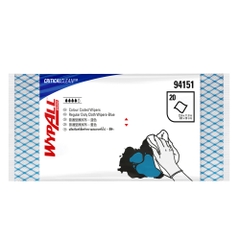 Khăn Lau Kimberly Clark WYPALL COLOR CODE 94151, Xanh Dương, 60x30cm, 20 Tờ/Gói, 12 Gói/Thùng