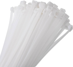 Dây Rút Nhựa TPE, Mã DR1T–DR6T5, Bản Rộng 3–10mm, Chiều Dài 100–650mm, Màu Trắng, 80 Sợi/Bịch