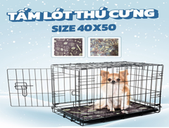 Tấm Lót Vệ Sinh Đa Năng  Cho Thú Cưng KAWAII, 50x40cm, 3 Miếng / Bịch, Nâu