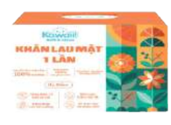Khăn Lau Mặt 1 Lần KAWAII, 20x20cm, 80 Tờ / Hộp, Trắng