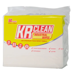 Khăn Lau Công Nghiệp KRClean, 30x20cm, 500 Tờ / Cuộn, Trắng