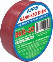 Băng Keo Điện PVC Màu Đỏ MPE BKR-20, 10 Cuộn/Lốc 200 Cuộn/Thùng