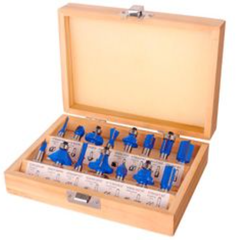 Bộ 15 Mũi Phay Gỗ 12mm WADFOW