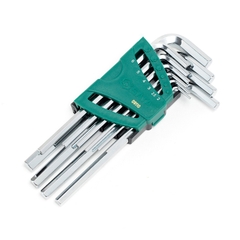 Bộ Lục Giác Dài Đầu Bi 10 Chi Tiết SATA 09112