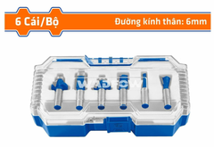 Bộ 6 Mũi Phay Gỗ 6mm WADFOW