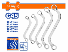 Bộ 5 Cờ Lê Hai Đầu Vòng Hình Chữ S WADFOW WFR4405