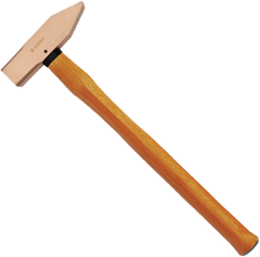 Hammer, Cross Pein Engineers' With Wooden Handle, WEDO, Non-Sparking, Be-Cu, BE186A Series, 500g-5000g