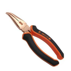 Pliers, Round Plier 45 Degree Bent, BE255A-1002, Be-Cu, 6", WEDO, Non-Sparking