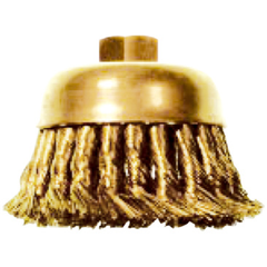 Cup Brush,knot wire, BR290A-1002, Brass, Φ100x30mm, WEDO, Non-Sparking