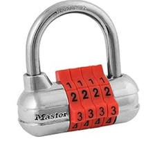 Khóa Tủ Locker Master Lock 1523D, Màu Đen, Xanh Dương, Đỏ, Trắng