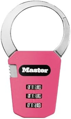 Móc Cài Khóa Vali, Túi Xách Và Dây Ràng Vali Master Lock 1550EURDCOL, Màu Đen, Xanh Dương, Hồng, Xanh Lá Cây