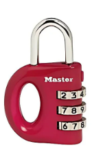 Khóa Vali, Túi Xách Mở Số Master Lock 633EURT, Màu Xanh Dương, Hồng, Xanh Lá Cây, Cam