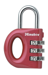 Khóa Vali, Túi Xách Mở Số Master Lock 633EURD, Màu Xanh Dương, Đỏ, Xanh Lá Cây, Tím