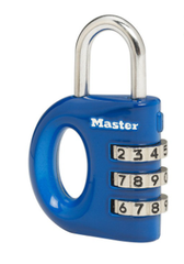Khóa Vali, Túi Xách Mở Số Master Lock 633EURD, Màu Xanh Dương, Đỏ, Xanh Lá Cây, Tím