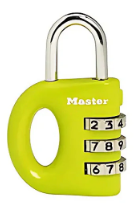 Khóa Vali, Túi Xách Mở Số Master Lock 633EURT, Màu Xanh Dương, Hồng, Xanh Lá Cây, Cam