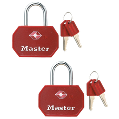 Khóa Vali, Túi Xách Có Logo TSA Master Lock 4681TBLR, Màu Xanh Dương, Đỏ