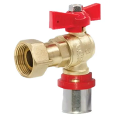 Van Góc Nối Bấm Có Van 1 Chiều Đồng MIHA-PN16, DN 15