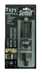 Selsil T171 Epoxy Syringe 5 Min Steel 24ml (28g) - Keo Epoxy Dán Thép, Kim Loại 5 Phút Dạng Ống Tiêm, 24ml (28g), Màu Xám, 12 Vỉ / Hộp