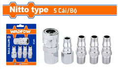 Bộ 5 Đầu Hơi Nhanh 1/4 Inch WADFOW